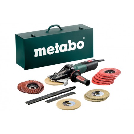 Metabo WEVF 10-125 Quick Inox Set Szlifierka kątowa z płaską głowicą