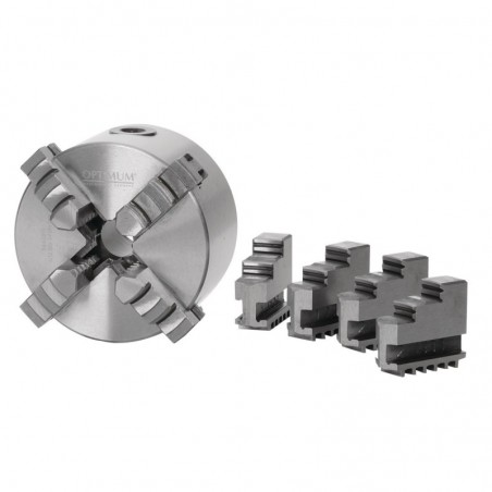 Uchwyt tokarski czteroszczękowy, mocowanie koncentryczne Optimum Ø 100 mm