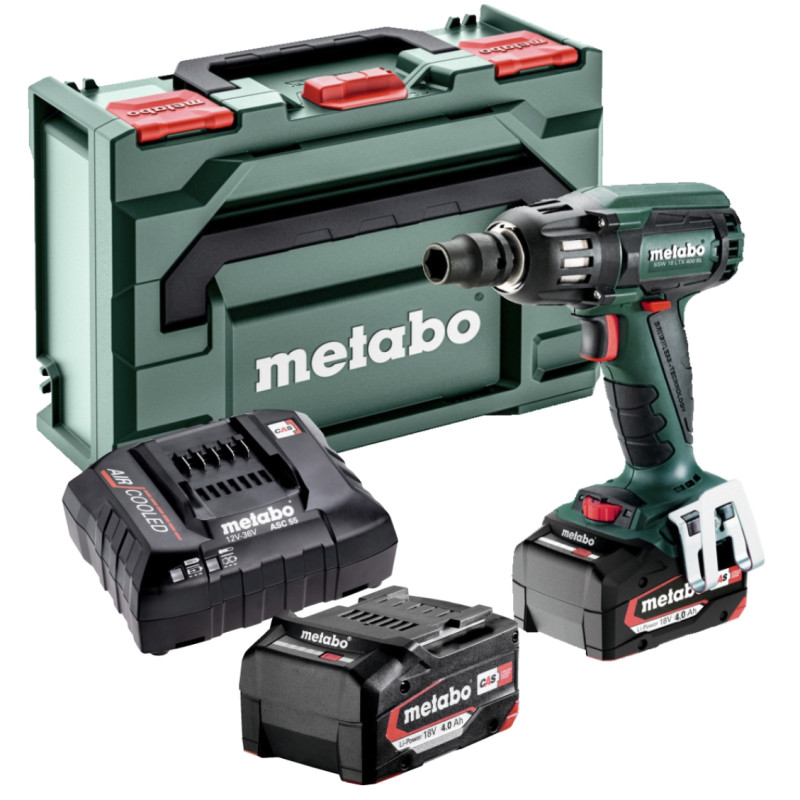 Metabo SSW 18 LTX 400 BL Akumulatorowy zakrętak udarowy 2x4.0Ah Metabo SSW 18 LTX 400 BL Akumulatorowy zakrętak udarowy 2x4.0Ah